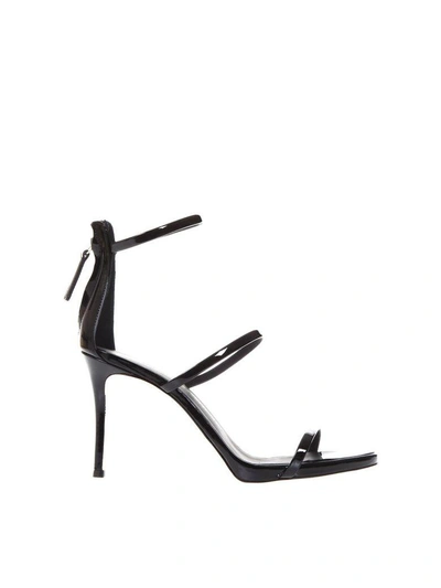 Shop Giuseppe Zanotti Harmony Black Patent Leather Sandals