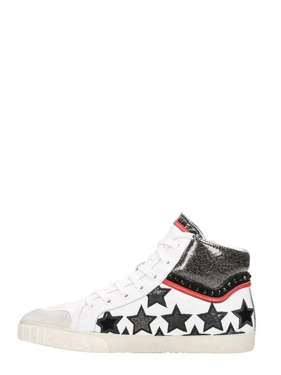 Shop Ash Glitter Star Sneakers In White