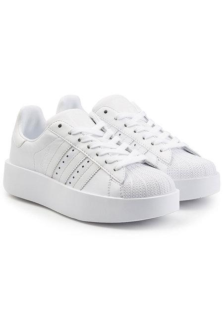 adidas superstar platform white