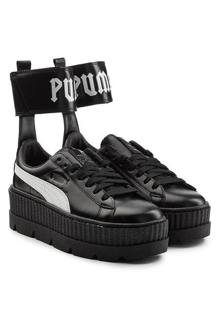 Fenty X Puma Fenty Puma X Rihanna Women S Leather Ankle Strap Platform Sneakers In Black Modesens