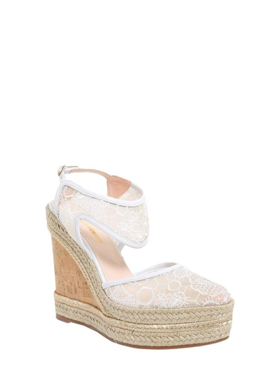 Shop Nicholas Kirkwood Leda Wedge Espadrilles In Bianco