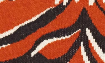 Shop Gucci Tiger Print Wool Crewneck Sweater In Orange