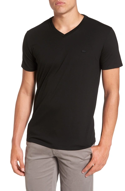 Shop Lacoste Pima Cotton T-shirt In Black