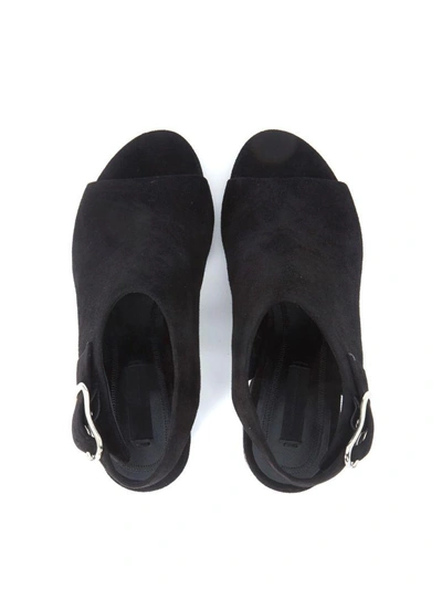 Shop Alexander Wang Nadia Heeled Sandals In Black Suede In Nero