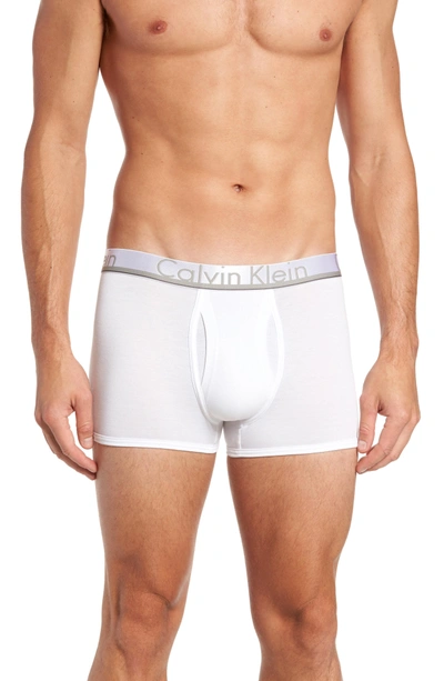 Shop Calvin Klein 3-pack Comfort Microfiber Trunks In White