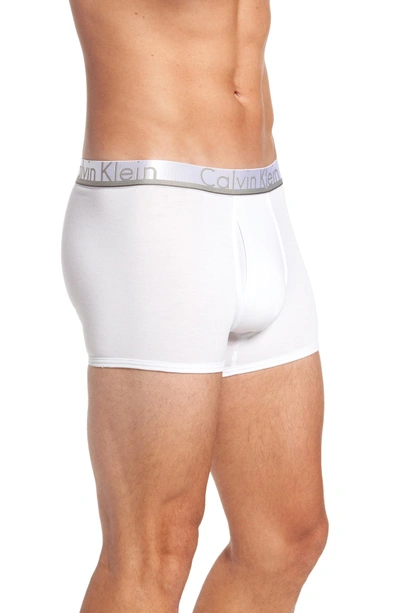 Shop Calvin Klein 3-pack Comfort Microfiber Trunks In White