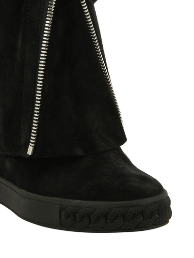 Shop Casadei Zip-embellished Chaucer Boots In Black