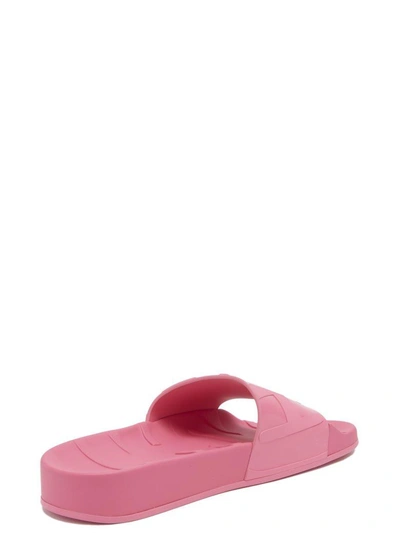 Shop Jimmy Choo Slides In Fuchsia