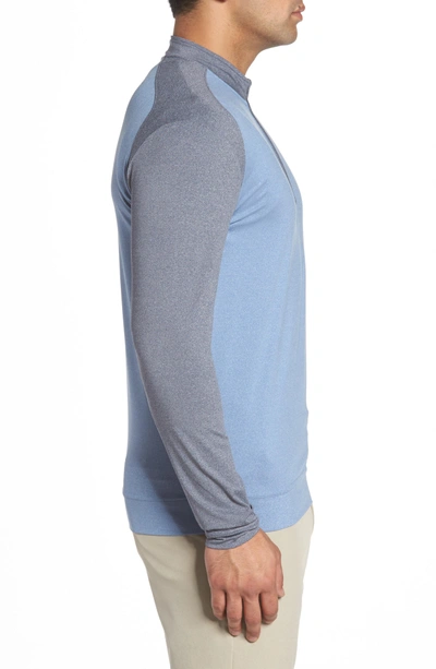 Shop Johnnie-o Sway Classic Fit Zip Raglan Pullover In Abyss