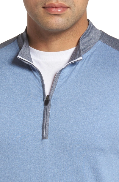 Shop Johnnie-o Sway Classic Fit Zip Raglan Pullover In Abyss