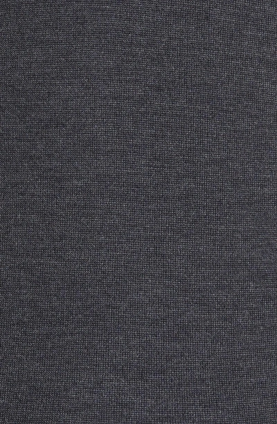 John Smedley 'tapton' Quarter Zip Merino Wool Sweater In Charcoal