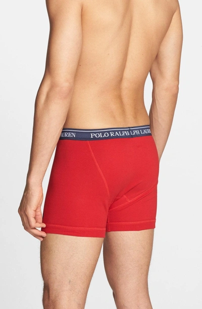 Shop Polo Ralph Lauren Assorted 3-pack Boxer Briefs In Red/ Black/ Grey