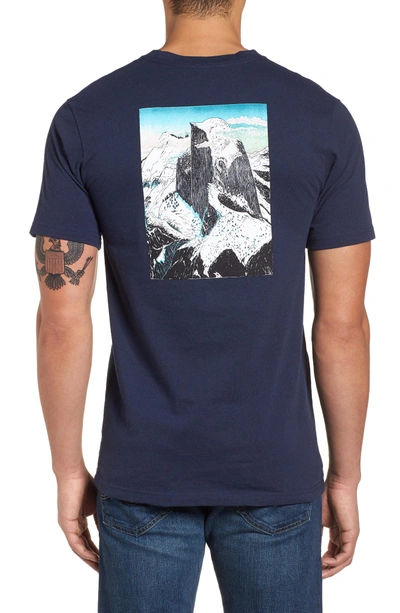 Shop Patagonia Glacier View Rising Responsibili-tee T-shirt In Classic Navy