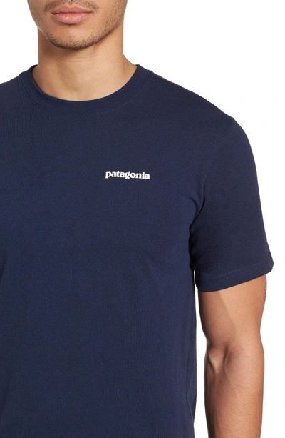 Shop Patagonia Glacier View Rising Responsibili-tee T-shirt In Classic Navy