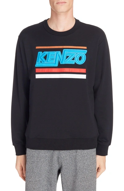 Shop Kenzo Embroidered Logo Sweatshirt In Black