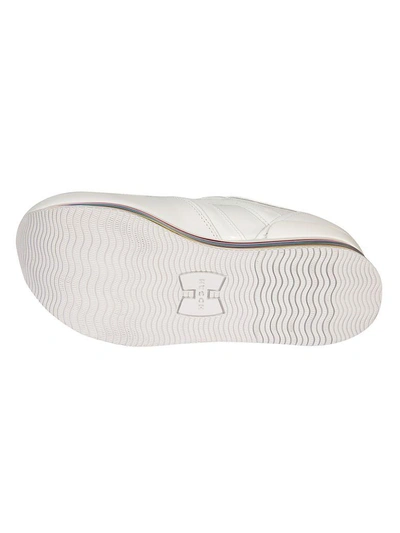 Shop Hogan Logo Platform Sneakers In White