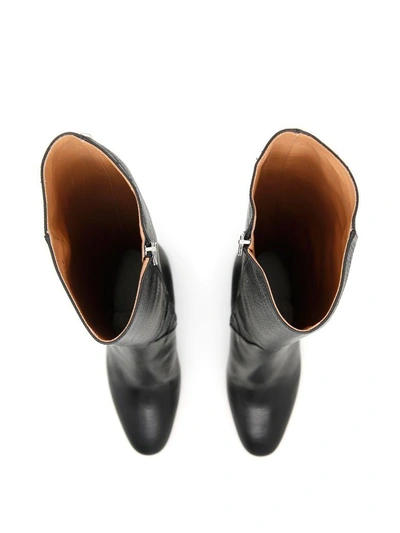 Shop Maison Margiela Boots With Flared Heel In Neronero