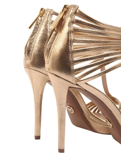 Shop Michael Michael Kors Leann Sandals In Oro