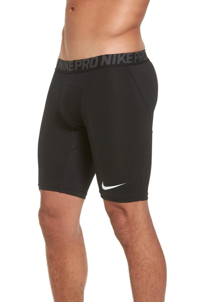 Shop Nike Pro Compression Shorts In Black/ Anthracite/ White