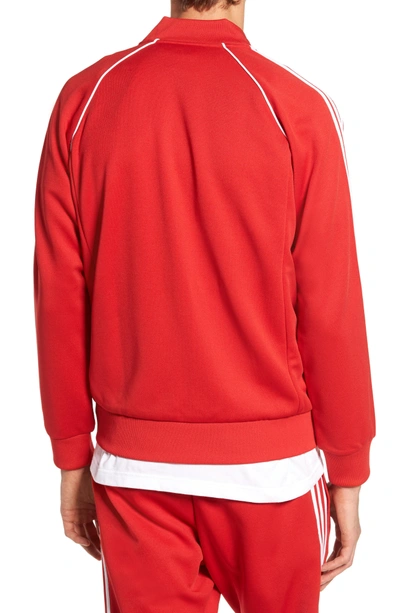 Shop Adidas Originals Originals Sst Track Jacket In Scarlet
