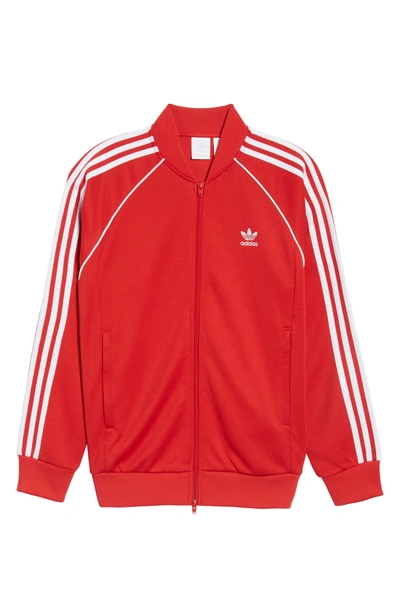 Shop Adidas Originals Originals Sst Track Jacket In Scarlet