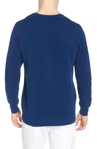 Lacoste Pique Cotton Sweater In Marino | ModeSens