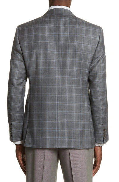 Shop Canali Classic Fit Plaid Wool Sport Coat In Grey
