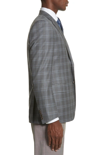 Shop Canali Classic Fit Plaid Wool Sport Coat In Grey