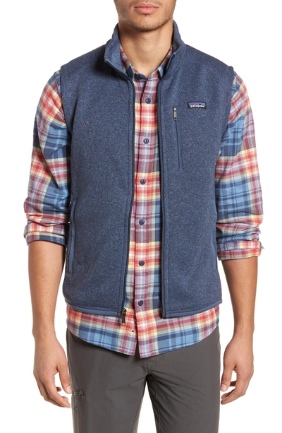 Shop Patagonia Better Sweater Fleece Vest In Dolomite Blue