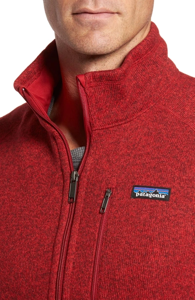 Shop Patagonia 'better Sweater' Zip Front Vest In Classic Red