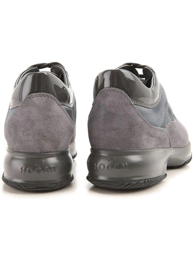 Shop Hogan Interactive Suede Sneakers In Grey