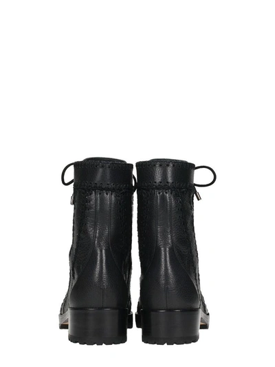 Shop Alexandre Birman Black Leather Ankle Boots