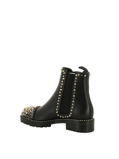 Shop Christian Louboutin Chase A Clou Boots In Black
