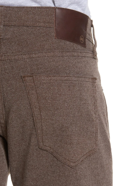 Shop Ag Tellis Slim Fit Five-pocket Pants In Dark Oakwood