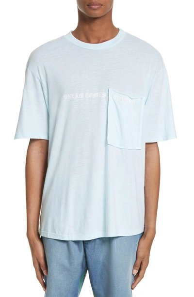 Shop Drifter Ibidem Pocket T-shirt In Pastel Blue