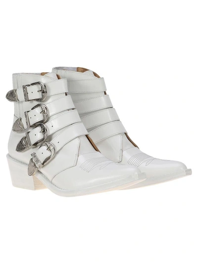 Shop Toga 3 Buckle Bootie In White