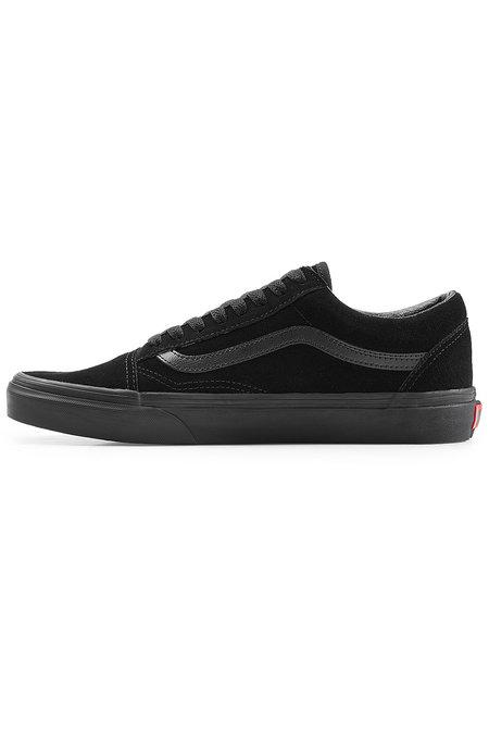 vans old skool triple black platform trainers
