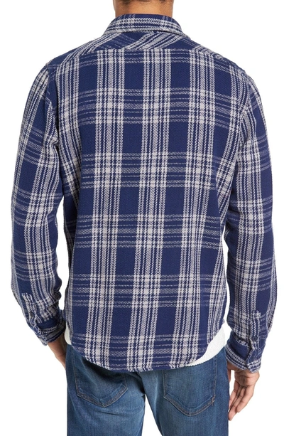 Shop Schott Plaid Flannel Shirt In Navy