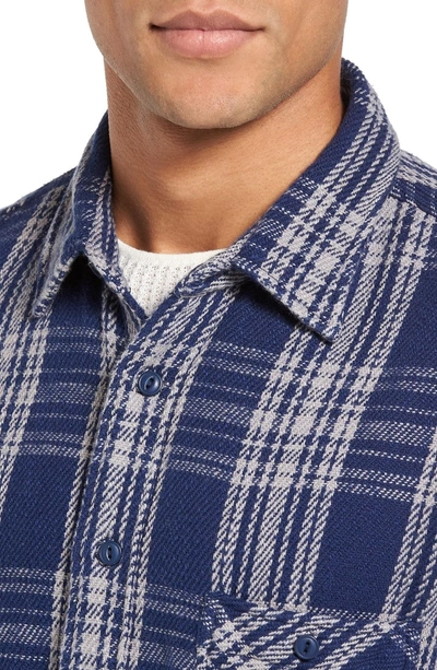 Shop Schott Plaid Flannel Shirt In Navy