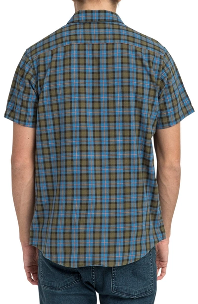 Shop Rvca That'll Do Plaid Shirt In Burnt Olive