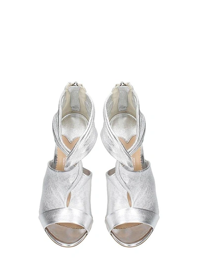 Shop The Seller Knot Metal Silver Sandals