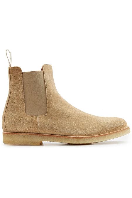 Common Projects Men's Calf Suede Chelsea Boot, Tan In Brown | ModeSens