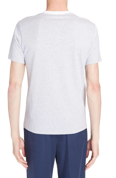 Shop Kenzo Logo Graphic T-shirt In Pearl Grey