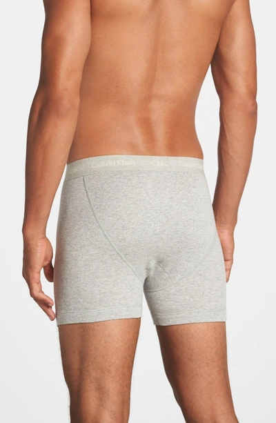 Shop Calvin Klein 3-pack Boxer Briefs In White/ Black/ Heather Grey