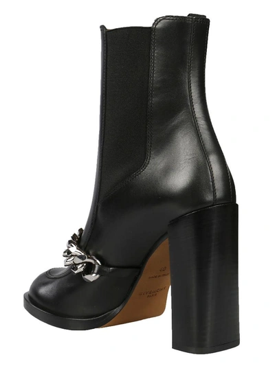 Shop Givenchy Chain Boots In Black