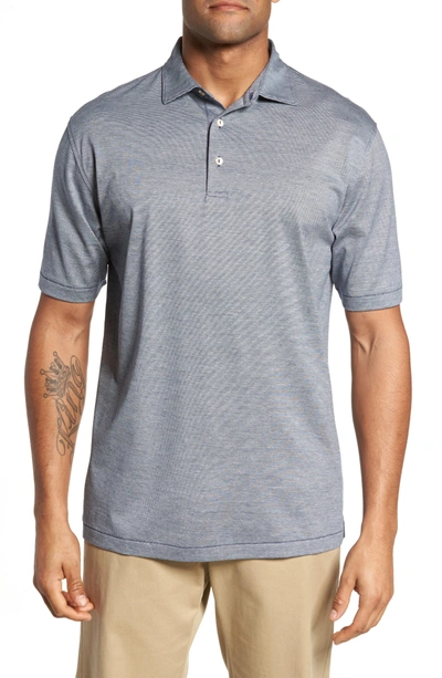 Shop Peter Millar Briarwood Stripe Cotton Polo In Barrier Blue