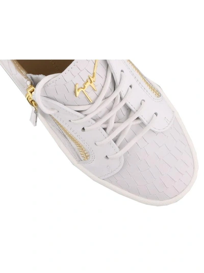 Shop Giuseppe Zanotti Logoball Sneakers In White
