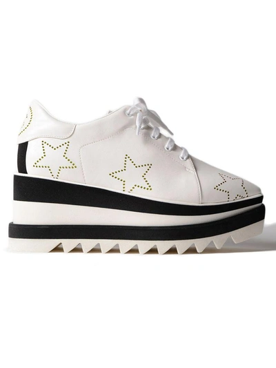 Shop Stella Mccartney Sneak Elyse Stars Fluo In White-neon-blk