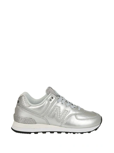 New Balance 574 Glitter Punk Sneaker In Silver | ModeSens