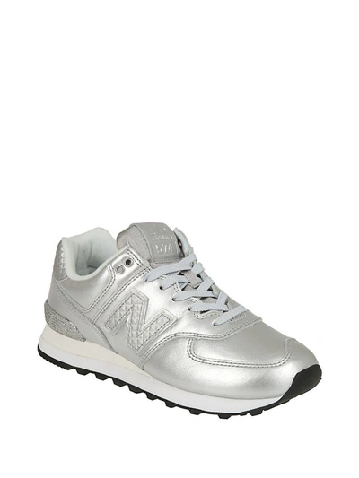 New Balance 574 Glitter Punk Sneaker In Silver | ModeSens